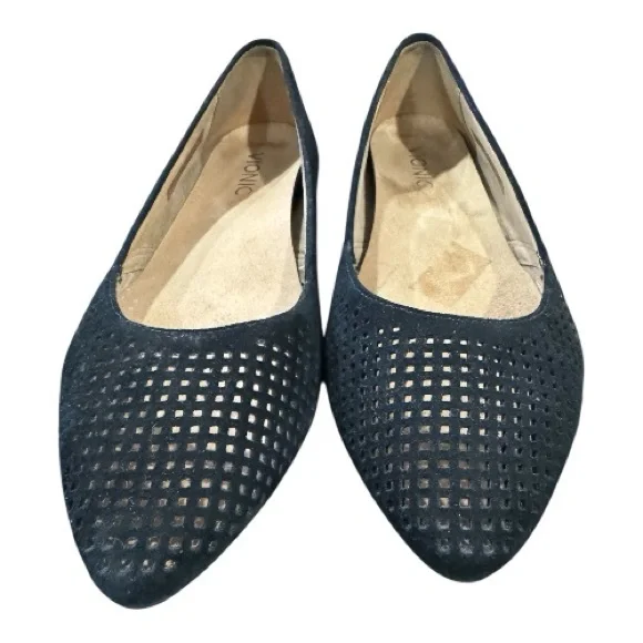 VIONIC black suede pointed toe flats, size 8 - Picture 3 of 11